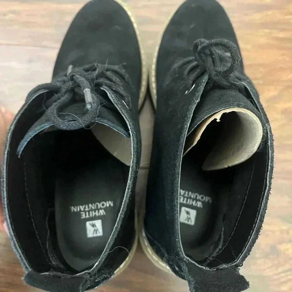 Black Suede Boots-White Mountain- NWOT size 6.5